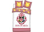 Set Di Biancheria Da Letto Harry Potter Hogwarts, Copripiumino 135 X 200 Cm, Federa 80 X 80 Cm In Cotone