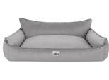 Letto Ortopedico Per Cani Joker Letto Per Cani Divano Letto Cestino Materasso Letto Per Animali Xxxl 132X106 Cm Velluto Grigio Chiaro