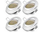 Brandson 4X Led Faretto Da Incasso Orientabile Bianco Caldo 3000K Faretto Da Soffitto / Faretto Da Soffitto 5W - 320 Lumen