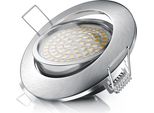 Faretto Da Incasso Led Brandson, Luce Da Incasso, Faretto Da Incasso A Soffitto, Faretto Da Soffitto Dimmerabile E Orientabile Con Cornice In Alluminio, Bianco Caldo