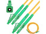 Extralink LC/APC-LC/APC Patchcord Monomodale, Duplex, 9/125Um, G657A, 3M
