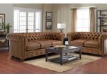 Divano Classico Chesterfield Imbottito Set Di Divani In Pelle 3+2 Posti