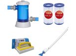 Bestway - Aspiratore Per Piscine Aquacrawl & Pompa Filtro 5678 L/U & 2 Filtri Tipo Iii & Spazzola Ways