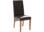 Set 2X Poltrona Sedia Design Legno Imbottitura Sedie Gastro Sala Da Pranzo 100% Pelle Nuovo