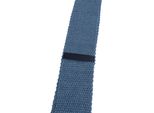 Krawatte ETERNA, Herren, Gr. 142cm, blau (rauchblau), Leinen, klassisch, Krawatten