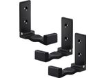 Set Di 3 Ganci Pieghevoli Multifunzionali | Ganci Da Parete Pieghevoli | Gancio Per Asciugamani Da Parete A 90° Gradi | Supporto Per Cuffie - Colore [Nero] - Gancio Per Cappotto In Lega Di Alluminio | Gancio Per Armadio | Gancio Per Asciugamani Da Parete