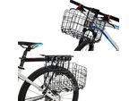 Confezione Da 2 Cestini Universali Per Bici Ripiegabili Per La Parte Anteriore E Posteriore - Capacità Di Carico: 25 Kg Cestino Posteriore Rimovibile Nero Portapacchi Per Bici Da Città Con 2 Ganci Per Il Fissaggio Al Manubrio O Al Portapacchi