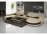 Divano Angolare A Forma Di U Beige 215 X 362 X 207 Cm