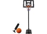 TRMLBE Basketballkorb 305cm Mini Basketballkörbe mit Ständer Rollen Outdoor Basketball Korb 135-305cm Höhenverstellbar Basketballständer Basketball Hoop Satz Basketballanlage für Kinder&Erwachsene