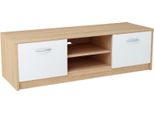 Tavolino Per Tv Silvio 2 – Rovere Sonoma / Bianco