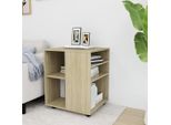 The Living Store Armadio A Rotelle Rovere Sonoma 60X53X72 Cm Materiale Legno