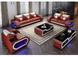 Set Da Salotto 3+2+1 Posti Tavolino Credenza Jvmoebel