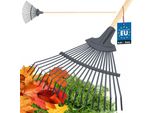 Kotarbau® Scopa Per Foglie In Nastro D'acciaio 440 Mm Con Manico In Legno 150 Cm Rastrello Scopa Per Foglie Scopa A Ventaglio Per Spazzare Le Foglie Erba Rastrello Da Giardino Rastrello Da Giardino Attrezzi Da Giardino Attrezzi Da Giardino