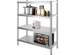 Vevor 119X47X153Cm Scaffale In Acciaio Inox Scaffale Gastronomico Scaffale Di Stoccaggio Scaffale Da Cucina Scaffale Da Ufficio