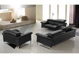Set Di Divani 3+2+1 Posti Con Rivestimento In Pelle 3 Pezzi. Jvmoebel