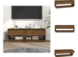Mobile Tv Vidaxl Marrone Miele 110,5X34X40 Cm In Legno Di Pino Massiccio - Mobili Tv