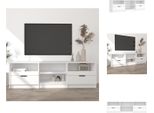 Mobile Tv Vidaxl Bianco 150X33,5X45 Cm In Legno - Mobili Tv