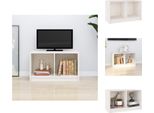 Mobile Tv Vidaxl Bianco 70X33X42 Cm In Legno Di Pino Massiccio - Mobili Tv