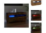 Mobile Tv Vidaxl Con Luci Led In Rovere Fumé 80X35X40 Cm - Mobili Tv