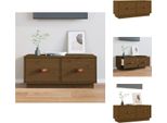 Vidaxl Mobile Tv Marrone Miele 80X34X35 Cm In Legno Di Pino Massiccio - Mobili Tv