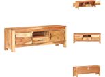 Mobile Tv Vidaxl 116X30X40 Cm In Legno Massiccio Di Acacia - Mobili Tv