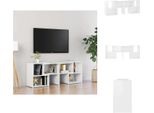 Vidaxl Mobile Tv Bianco Lucido 104X30X52Cm Materiale A Base Di Legno - Mobili Tv