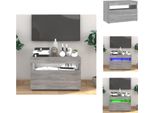 Vidaxl Mobile Tv Con Luci Led Grigio Sonoma 60X35X40 Cm - Mobili Tv