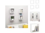 Vidaxl Mensole A Cubo 4 Pz. Bianco 30X15X30 Cm - Mensole A Muro
