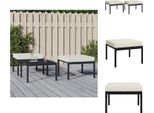 Vidaxl Sgabello Da Giardino Con Cuscini Color Sabbia 2 Pezzi 60X60X35 Cm In Acciaio - Elementi Per Divani Da Giardino