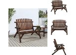 Vidaxl Panca Da Giardino A 2 Posti 119X85X98 Cm In Legno Massiccio Di Abete Rosso - Elementi Per Divani Da Giardino