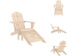 Vidaxl Sedia Da Giardino Adirondack Con Poggiapiedi In Legno Massiccio Di Abete - Sedie Da Giardino