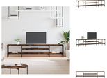 Mobile Tv Vidaxl Rovere Fumé 201X35X45 Cm Materiale A Base Di Legno E Ferro - Mobili Tv