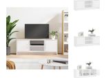 Mobile Tv Vidaxl Bianco 102X30X37,5 Cm In Legno - Mobili Tv