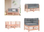 Vidaxl Divani Ad Angolo Con Cuscini 2 Pz. Legno Massiccio Di Abete Douglas - Divano Ad Angolo - Divani Ad Angolo - Divano Da Giardino - Divano Da Esterno