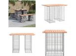 Vidaxl Panca Da Giardino Gabion 100X70X72 Cm In Legno Massiccio Di Abete Douglas - Panca Da Giardino - Panca Da Giardino - Panca Da Esterno - Panca Da Esterno