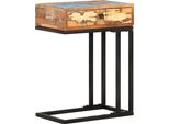The Living Store Tavolino A U 45X30X61 Cm Legno Massiccio Riciclato