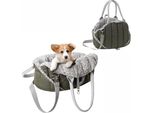 Borsa Per Cani, Regolabile, Tracolla, Borsa Per Animali Domestici, Trasporto, Borsa Per Gatti, Borsa Da Viaggio, Campeggio, Borsa, Oliva, 38X24X28 Cm