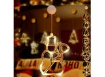 Led Pupazzo Di Neve Luci Di Natale, Led Finestra Fata Luci A Batteria Appeso, Bianco Caldo Decorazione Di Natale Per La Decorazione Di Natale Festa Balcone
