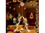 Led Albero Di Natale Luci Di Natale, Led Finestra Fata Luci A Batteria Appeso, Bianco Caldo Decorazione Di Natale Per La Decorazione Di Natale Balcone Festa