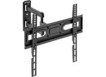 Maclean MC-647N Supporto A Parete Per Tv 33-55" Piatto E Curvo, Supporto Universale Per Tv, Vesa Max 400X400, Inclinabile Da +3° A -15, Carico Max. Fino A 3"
