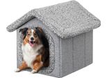 Cuccia Per Cani Casa Grotta Per Cani Cuccia Per Gatti Cuccia Per Cani Grotta Per Gatti Casa Per Cani Cuscino Per Gatti Casa Soffice, Grigio, 32X38X32 Cm