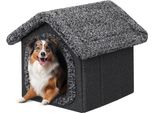Cuccia Per Cani Casa Grotta Per Cani Cuccia Per Gatti Cuccia Per Cani Grotta Per Gatti Casa Per Cani Cuscino Per Gatti Casa Soffice, Nero, 46X52X53 Cm
