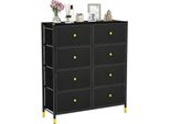 Cassettiera In Tessuto Costway Con 8 Cassetti, Cassettiera Con Struttura In Metallo, Credenza Con Piedini Regolabili E Protezione Antiribaltamento, Ripiano A Cestino Per Soggiorno, Camera Da Letto, Corridoio (8 Cassetti)