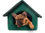Elegante Grotta Per Cani, Cuccia Per Cani | Misura M: 33 X 40 X 33 Cm | Colore: Velluto Verde | Casa Per Cani Di Piccola E Media Taglia | Casa Per Gatti, Grotta Per Gatti