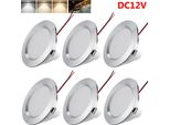 6X 3W Led Faretto Da Incasso Piatto Bianco Caldo 12V Faretti Led Faretti Da Soffitto Luce Da Incasso Faretti Da Soffitto Argento Per Bagno Cucina Corridoio