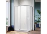 Cabina Doccia Angolare 120X80X195Cm Cabina Doccia A Doppia Porta Scorrevole In Vetro Temperato Di Sicurezza Da 5 Mm