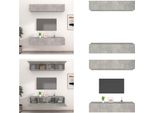 Vidaxl Mobili Tv 4 Pz. Grigio Cemento 80X30X30 Cm Materiale A Base Di Legno - Mobile Tv - Mobile Tv - Mobile Tv A Parete - Mobile Tv
