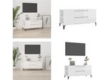 Vidaxl Mobile Tv Bianco Lucido 102X44,5X50 Cm In Legno - Mobile Tv - Mobili Tv - Mobili Tv - Porta Tv