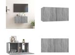 Vidaxl Mobile Tv A Parete Grigio Sonoma 60X30X30 Cm In Legno - Mobile Tv A Parete - Mobile Tv A Parete - Mobile Tv - Mobili Tv