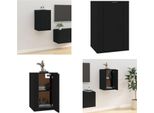 Vidaxl Mobile Tv A Parete Nero 40X34,5X60 Cm - Mobile Tv A Parete - Mobile Tv A Parete - Mobile Tv - Console Tv